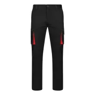   Pantaloni extensibili cu buzunare multiple, in doua tonuri, Unisex, 2502E11689, Velilla, Bumbac, Poliester, Negru, 56