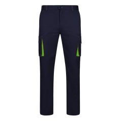   Pantaloni extensibili cu buzunare multiple, in doua tonuri, Unisex, 2502E11549, Velilla, Bumbac, Poliester, Albastru, 50