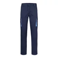   Pantaloni extensibili cu buzunare multiple, in doua tonuri, Unisex, 2502E11570, Velilla, Bumbac, Poliester, Albastru, 60