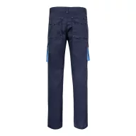   Pantaloni extensibili cu buzunare multiple, in doua tonuri, Unisex, 2502E11570, Velilla, Bumbac, Poliester, Albastru, 60