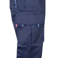  Pantaloni extensibili cu buzunare multiple, in doua tonuri, Unisex, 2502E11570, Velilla, Bumbac, Poliester, Albastru, 60