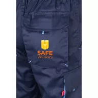   Pantaloni extensibili cu buzunare multiple, in doua tonuri, Unisex, 2502E11570, Velilla, Bumbac, Poliester, Albastru, 60