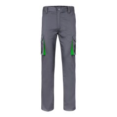  Pantaloni extensibili cu buzunare multiple, in doua tonuri, Unisex, 2502E11625, Velilla, Bumbac, Poliester, Gri, 56