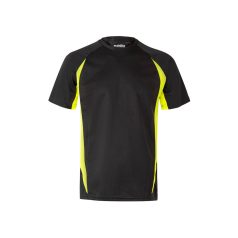   Tricou tehnic bicolor, Unisex, 2502E13344, Velilla, Poliester, Bumbac, Negru, S