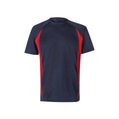   Tricou tehnic bicolor, Unisex, 2502E13294, Velilla, Poliester, Bumbac, Albastru, S
