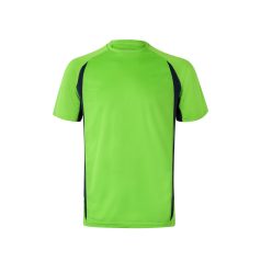   Tricou tehnic bicolor, Unisex, 2502E13361, Velilla, Poliester, Bumbac, Verde, 3XL