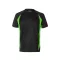 Tricou tehnic bicolor, Unisex, 2502E13338, Velilla, Poliester, Bumbac, Negru, L