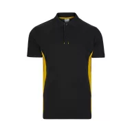   Tricou polo pique bicolor cu maneca scurta, Unisex, 2502E13451, Velilla, Bumbac, Poliester, Negru, M