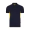 Tricou polo pique bicolor cu maneca scurta, Unisex, 2502E13371, Velilla, Bumbac, Poliester, Albastru, 3XL