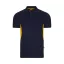 Tricou polo pique bicolor cu maneca scurta, Unisex, 2502E13371, Velilla, Bumbac, Poliester, Albastru, 3XL