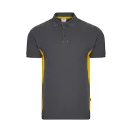   Tricou polo pique bicolor cu maneca scurta, Unisex, 2502E13406, Velilla, Bumbac, Poliester, Gri, 3XL