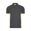 Tricou polo pique bicolor cu maneca scurta, Unisex, 2502E13406, Velilla, Bumbac, Poliester, Gri, 3XL