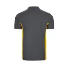 Tricou polo pique bicolor cu maneca scurta, Unisex, 2502E13416, Velilla, Bumbac, Poliester, Gri, M
