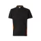 Tricou polo pique bicolor cu maneca scurta, Unisex, 2502E13452, Velilla, Bumbac, Poliester, Negru, M