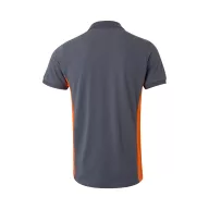   Tricou polo pique bicolor cu maneca scurta, Unisex, 2502E13412, Velilla, Bumbac, Poliester, Gri, L