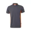 Tricou polo pique bicolor cu maneca scurta, Unisex, 2502E13417, Velilla, Bumbac, Poliester, Gri, M