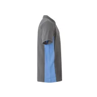   Tricou polo pique bicolor cu maneca scurta, Unisex, 2502E13418, Velilla, Bumbac, Poliester, Gri, M