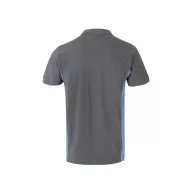   Tricou polo pique bicolor cu maneca scurta, Unisex, 2502E13423, Velilla, Bumbac, Poliester, Gri, S