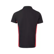   Tricou polo pique bicolor cu maneca scurta, Unisex, 2502E13439, Velilla, Bumbac, Poliester, Negru, 2XL