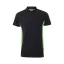 Tricou polo pique bicolor cu maneca scurta, Unisex, 2502E13445, Velilla, Bumbac, Poliester, Negru, 3XL