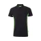Tricou polo pique bicolor cu maneca scurta, Unisex, 2502E13460, Velilla, Bumbac, Poliester, Negru, S