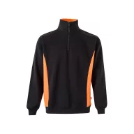   Bluza bicolora din terry, Unisex, 2502E13572, Velilla, Poliester, Bumbac, Negru, XS
