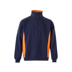   Bluza bicolora din terry, Unisex, 2502E13487, Velilla, Poliester, Bumbac, Albastru, M