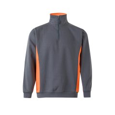   Bluza bicolora din terry, Unisex, 2502E13527, Velilla, Poliester, Bumbac, Gri, S