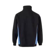   Bluza bicolora din terry, Unisex, 2502E13568, Velilla, Poliester, Bumbac, Negru, XL
