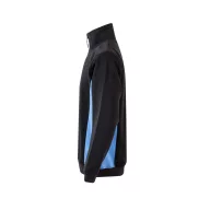   Bluza bicolora din terry, Unisex, 2502E13568, Velilla, Poliester, Bumbac, Negru, XL
