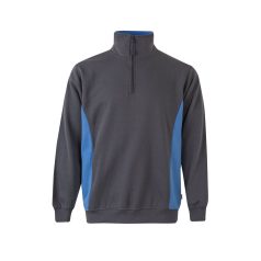   Bluza bicolora din terry, Unisex, 2502E13528, Velilla, Poliester, Bumbac, Gri, S