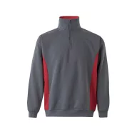  Bluza bicolora din terry, Unisex, 2502E13524, Velilla, Poliester, Bumbac, Gri, M