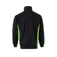   Bluza bicolora din terry, Unisex, 2502E13565, Velilla, Poliester, Bumbac, Negru, S