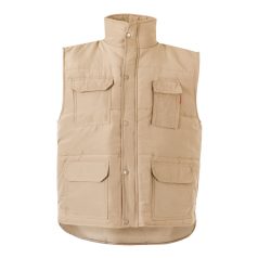   Vesta captusita cu mai multe buzunare, Unisex, 2502E12783, Velilla, Poliester, Natur deschis, 2XL