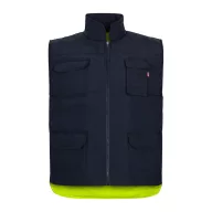   Vesta captusita reversibila cu mai multe buzunare, Unisex, 2502E11349, Velilla, Poliester, Galben, S
