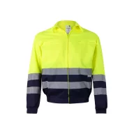   Jacheta din twill bicolor, Unisex, 2502E12817, Velilla, Poliester, Bumbac, Albastru, 3XL
