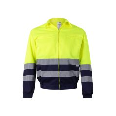   Jacheta din twill bicolor, Unisex, 2502E12825, Velilla, Poliester, Bumbac, Albastru, XL