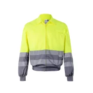   Jacheta din twill bicolor, Unisex, 2502E12827, Velilla, Poliester, Bumbac, Gri, 2XL