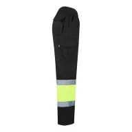   Pantaloni din twill in doua tonuri, Unisex, 2502E11066, Velilla, Poliester, Bumbac, Negru, L