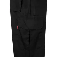   Pantaloni din twill in doua tonuri, Unisex, 2502E11066, Velilla, Poliester, Bumbac, Negru, L