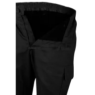   Pantaloni din twill in doua tonuri, Unisex, 2502E11066, Velilla, Poliester, Bumbac, Negru, L