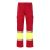 Pantaloni din twill in doua tonuri, Unisex, 2502E11071, Velilla, Poliester, Bumbac, Rosu, 3XL