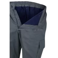   Pantaloni din twill in doua tonuri, Unisex, 2502E11056, Velilla, Poliester, Bumbac, Gri, L