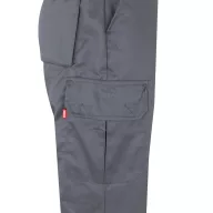   Pantaloni din twill in doua tonuri, Unisex, 2502E11055, Velilla, Poliester, Bumbac, Gri, 3XL