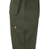   Pantaloni din twill in doua tonuri, Unisex, 2502E11080, Velilla, Poliester, Bumbac, Verde armata, S