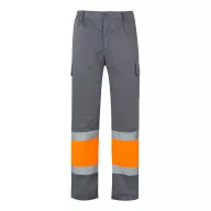   Pantaloni din twill bicolor cu buzunare multiple, Unisex, 2502E13156, Velilla, Poliester, Bumbac, Gri, M