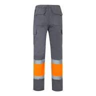   Pantaloni din twill bicolor cu buzunare multiple, Unisex, 2502E13156, Velilla, Poliester, Bumbac, Gri, M