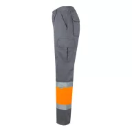   Pantaloni din twill bicolor cu buzunare multiple, Unisex, 2502E13156, Velilla, Poliester, Bumbac, Gri, M
