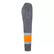   Pantaloni din twill bicolor cu buzunare multiple, Unisex, 2502E13156, Velilla, Poliester, Bumbac, Gri, M