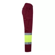   Pantaloni din twill bicolor cu buzunare multiple, Unisex, 2502E13146, Velilla, Poliester, Bumbac, Burgundy, M